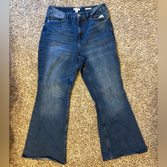Forever 21 Blue Flare Wide Leg Jeans - Picture 1 of 2